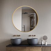 Miroir Rond - Miroir - Miroir Salle De Bain - Miroirs - Miroir Mural - Miroir Salle De Bain Rond - Goud - 80 cm