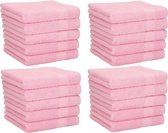 20 stuks zeepdoekjes NEAPEL 100% katoen grootte 30x30 cm kleur rosé