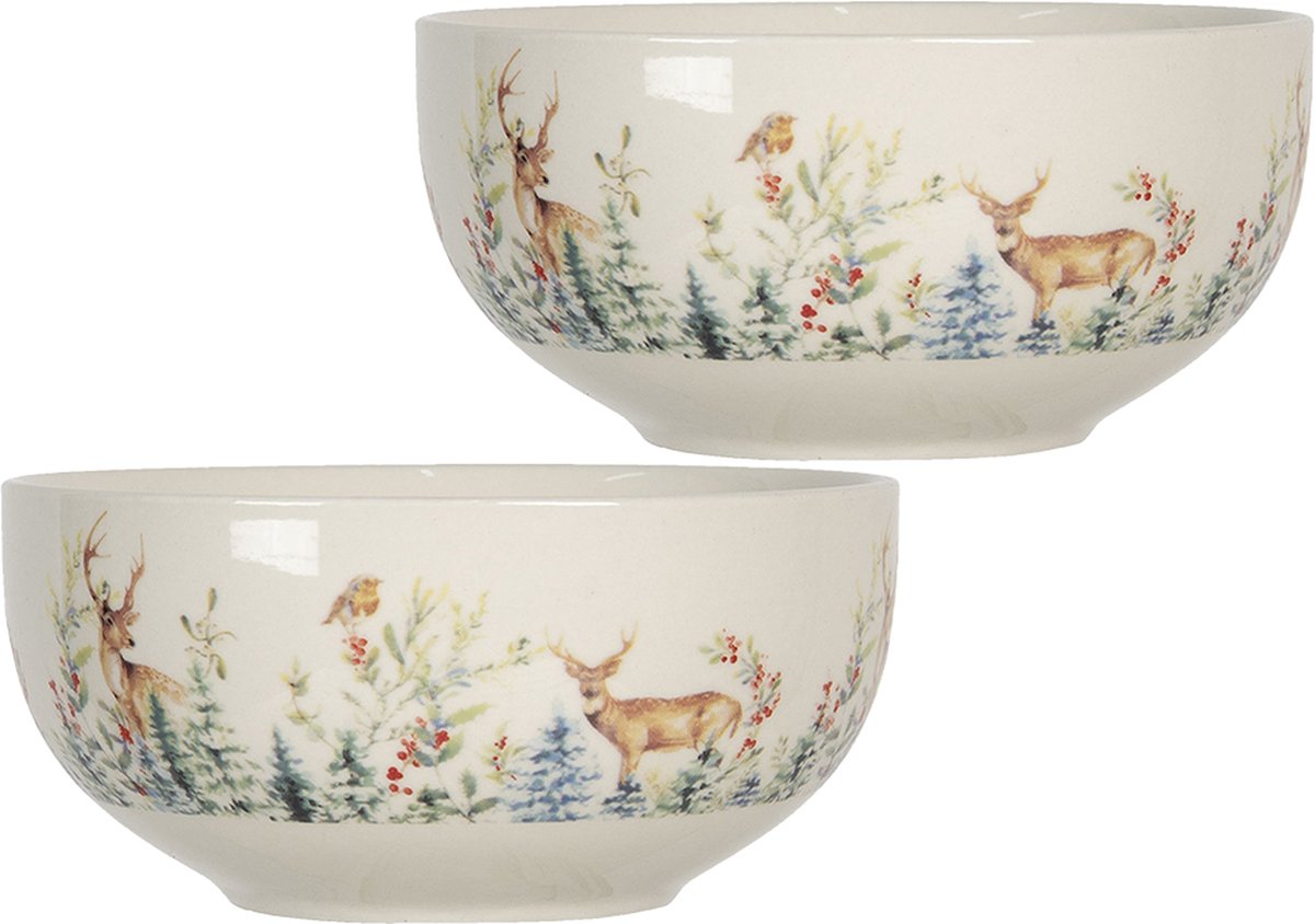 Set De 2 Bols à Soupe Löwenkopf En Porcelaine - 0,5L Avec Design Tête De Lion Classique