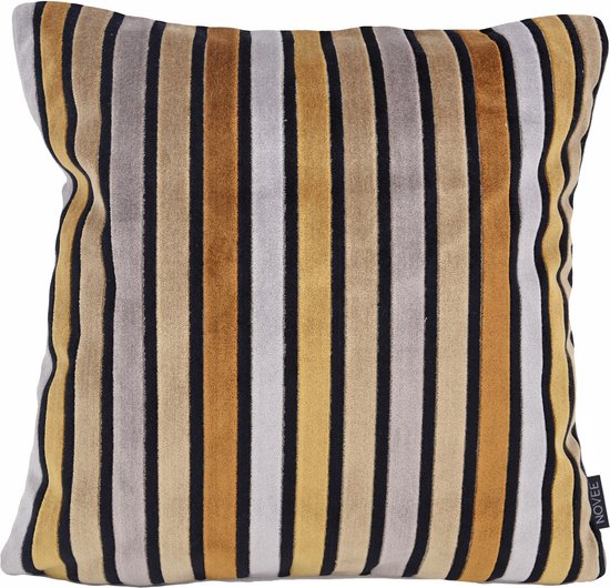 Housse de coussin à rayures Mara | Velours/Viscose | 45 x 45 cm