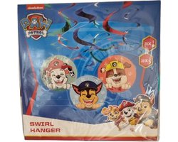 Spiraal hanger Paw Patrol - Blauw - 3 spiraalhangers - Slinger - Feestversiering - Verjaardag