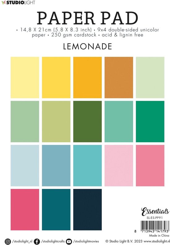 Studio Light Paper Pad Essentials nr.91 SL-ES-PP91 A5 (03-23) | bol