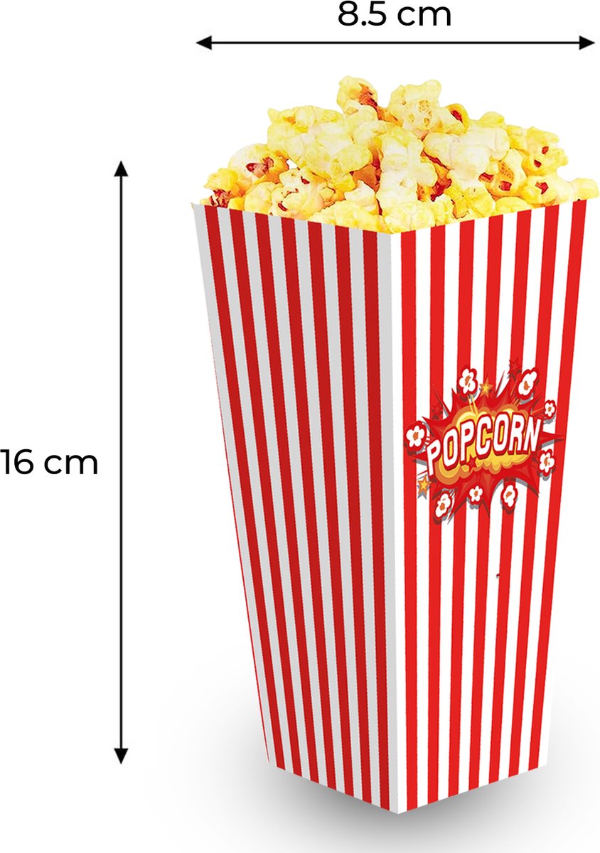 Dayshake Popcorn Bakjes - 60 stuks - Zakjes voor Kinderfeestjes en Traktaties — afbeelding 4