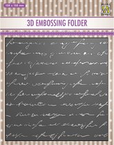 EF3D029 Nellie Snellen 3D Embossing Folder Writing - embossingfolder schrift tekst - mal