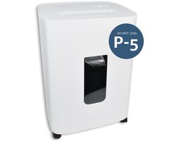 DESQ® Papierversnipperaar 20075 - Veiligheidsniveau P5 - Micro-cut (2500 snippers/A4) - 2 x 12 mm - 20 liter - 10 min. non-stop - 8 vel - 4 wielen - Kantoor/Thuiskantoor - Dutch Design DESQ® Papierversnipperaar 20075 - Veiligheidsniveau P5 - Micro-cut (2500 snippers/A4) - 2 x 12 mm - 20 liter - 10 min. non-stop - 8 vel - 4 wielen - Kantoor/Thuiskantoor - Dutch Design