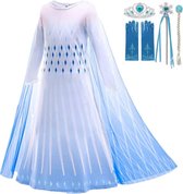 Het Betere Merk - Prinsessenjurk meisje - verkleedjurk - Cadeau meisje - Prinsessen Verkleedkleding - maat 104/110 (110) - Carnavalskleding meisje - Haarvlecht - Toverstaf - Tiara - Kroon - Prinsessen speelgoed