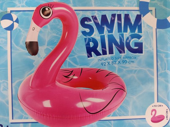 Opblaas Flamingo - 92x82x90cm - Zwemband Flamingo - Drijvende Flamingo - Swim Ring