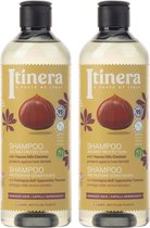 ITINERA - Shampoo voor beschadigd haar met kastanje uit de Toscaanse heuvels, 95% natuurlijke ingrediënten, 370 ml (2 stuks)
