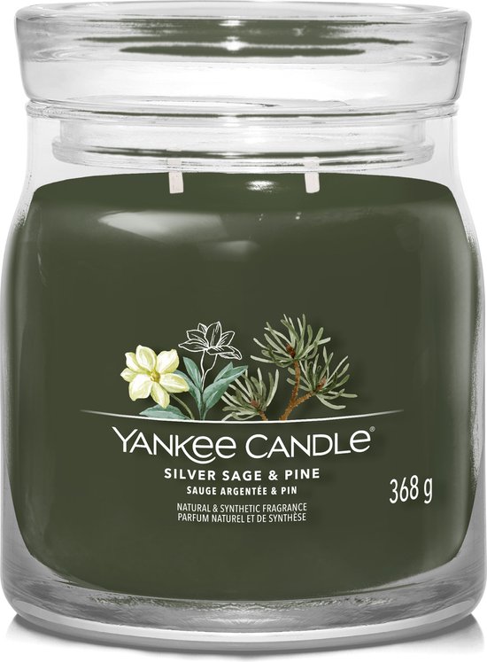 Yankee Candle Silver Sage & Pine Signature Pot Medium
