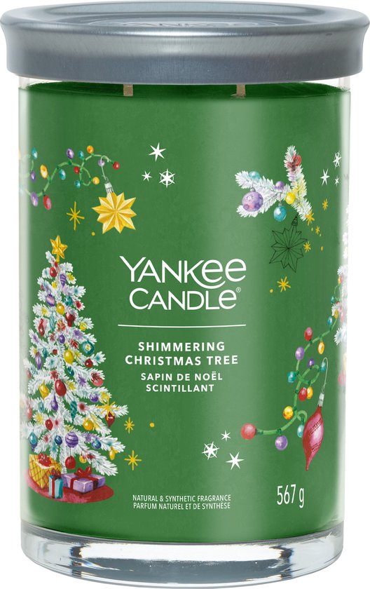 Yankee Candle Grand gobelet signature en forme d'arbre de Noël scintillant