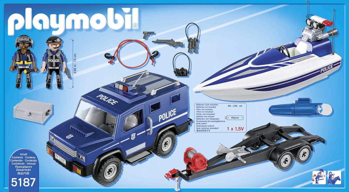 Playmobil Fourgon et vedette de police | bol.com