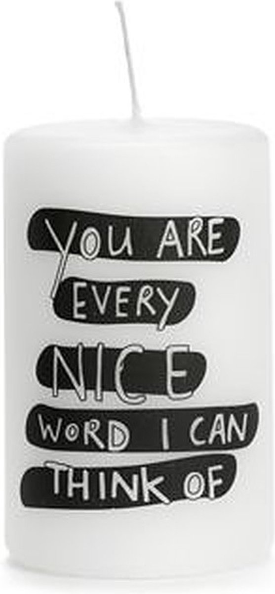 Rustik lys kaars 6x10 You are evers nice word 2x