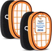 DEGG® - Filter geschikt voor Philips Speedpro Max, Max Aqua en Max Aqua Plus - Alternatief voor het FC5005/01 Filter - 6000, 7000 en 8000 serie - Wasbaar - Duurzaam - 2 STUK(S)