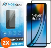 Mobigear Screenprotector geschikt voor OnePlus Nord 2 Glazen | Mobigear Premium Screenprotector - Case Friendly - Zwart (2-Pack)