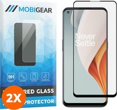 Mobigear Screenprotector geschikt voor OnePlus Nord N100 Glazen | Mobigear Premium Screenprotector - Case Friendly - Zwart (2-Pack)