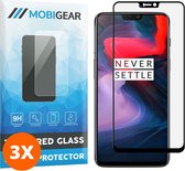 Mobigear - Screenprotector geschikt voor OnePlus 6 Glazen | Mobigear Premium Screenprotector - Case Friendly - Zwart (3-Pack)