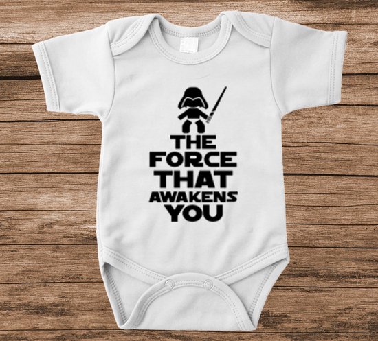 Body Soft Touch avec texte - la force qui vous réveille | Barboteuse Bébé avec joli texte | | cadeau de maternité | 0 à 3 mois | Livraison GRATUITE