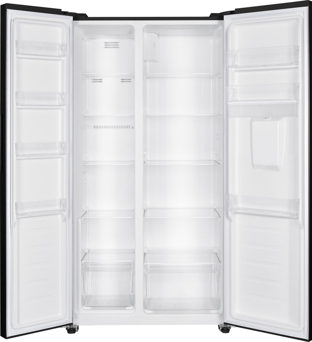 Exquisit SBS239-WS-EB - 5 Jaar garantie - Amerikaanse Koelkast - Waterdispenser - Display - 442 Liter - Zwart — afbeelding 3