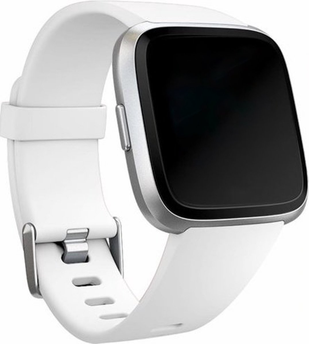 123watches sport band - wit - SM - Geschikt voor Fitbit Versa 1 & 2 / Lite