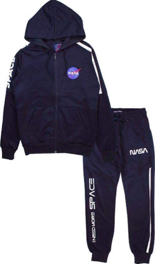 Nasa joggingpak / trainingspak / vrijetijdspak - Vest + Broek - donkerblauw