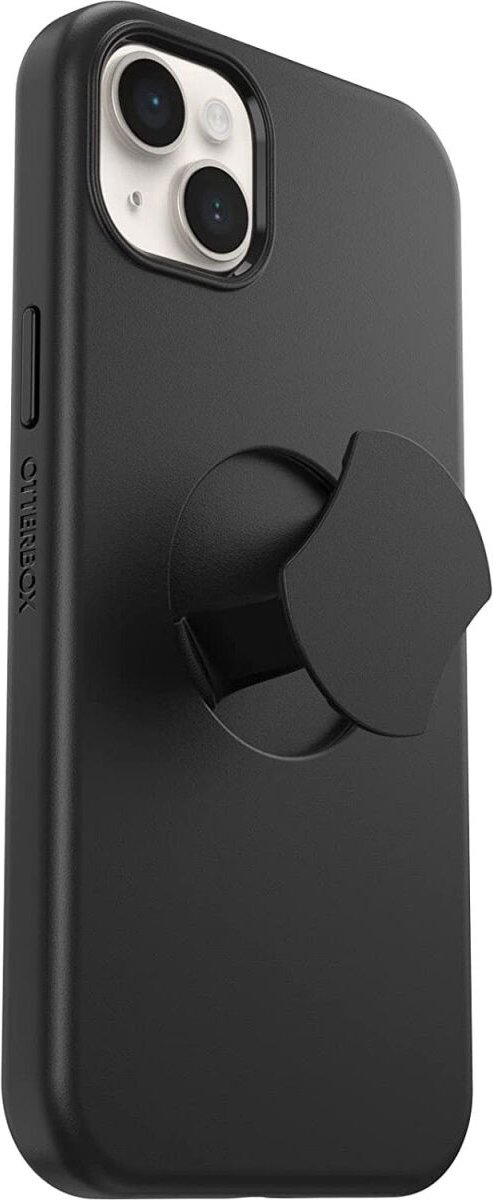 OtterBox Hoesje Geschikt voor Apple iPhone 14 Plus - OtterGrip Symmetry - Beschermhoes met Grip - Zwart