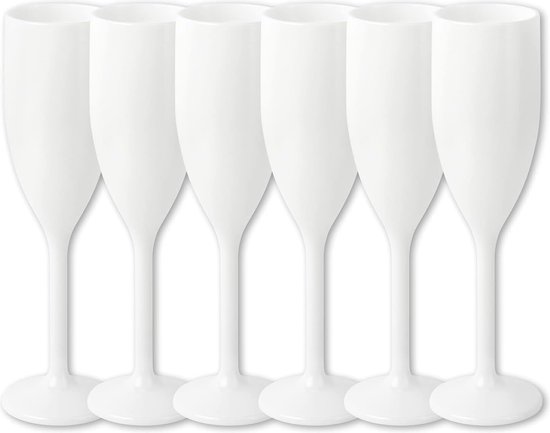 Herbruikbare champagneglazen in wit naar keuze 6, 12, 24 of 48 stuks 150  ml... | bol.com
