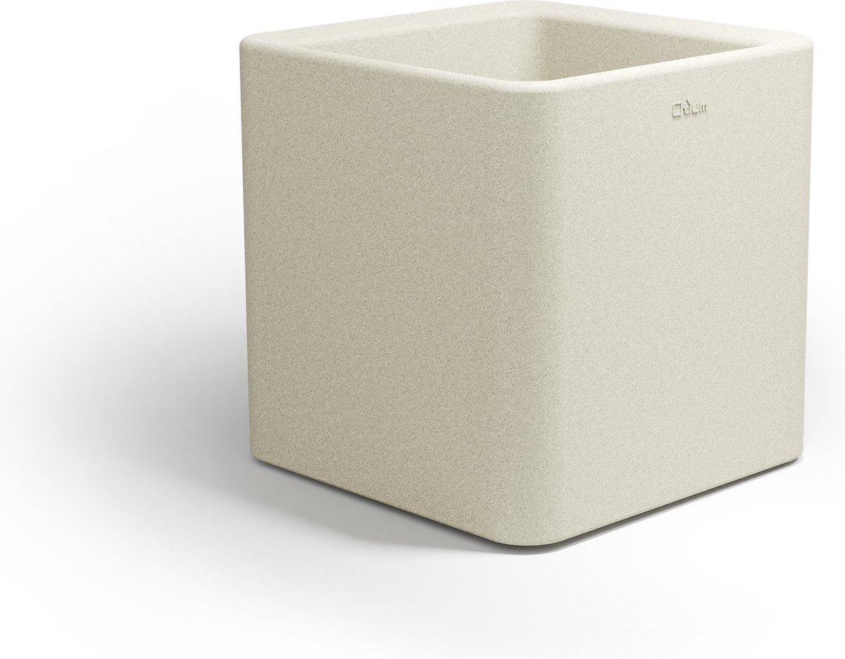 Otium bloempot dubbelwandig Quadris 40 cm white cork