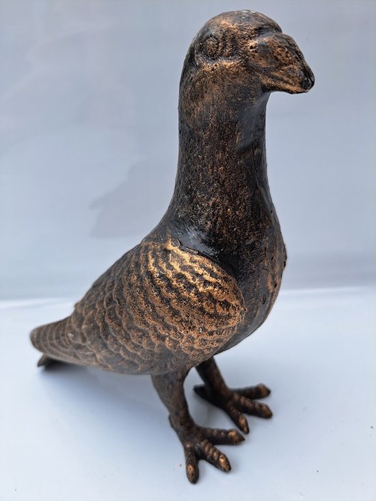 Denza - Gietijzeren duif decoratie - duiven vogel - zwaar model met een lengte van 23 cm - giet ijzer BZ321650
