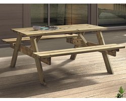 Mobistoxx Picknicktafel FLORENCE 4 personen noorse den/spar - picknickbank - tuintafel