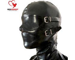 Extreme sex masker LATEX BDSM | Seks masker | Riemen | 3 functies | Verstelbaar | Zeer goede kwaliteit