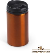 Tasse Café To Go en Acier Inoxydable - Tasse thermos - Oranje - 290 ml - Tasse à thé - *Personnalisation GRATUITE possible*