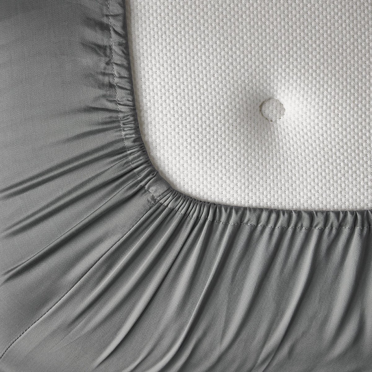 KOALA HUG Hoeslaken 100% Tencel lyocell satijn, leisteen grijs 160x200x30 – Temperatuurregulerend | Ventilerend & Absorberend | Anti-allergie & Hypoallergeen | Frisruikend | Zacht voor huid & haar | 100% Plantaardig | Plasticvrij