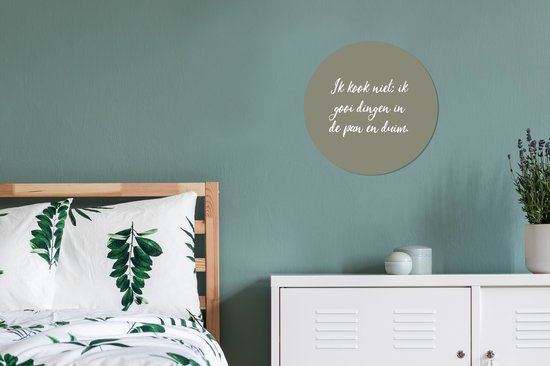 WallCircle - Wall Circle - Wall Circle Inside - Proverbes - Je ne cuisine pas - Citations - Humour - Cuisine - 30x30 cm - Décoration murale - Peintures Ronds