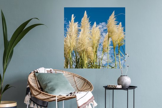 Stickers Stickers muraux - Herbe de la pampa - Plante - Nature - 50x50 cm - Feuille adhésive