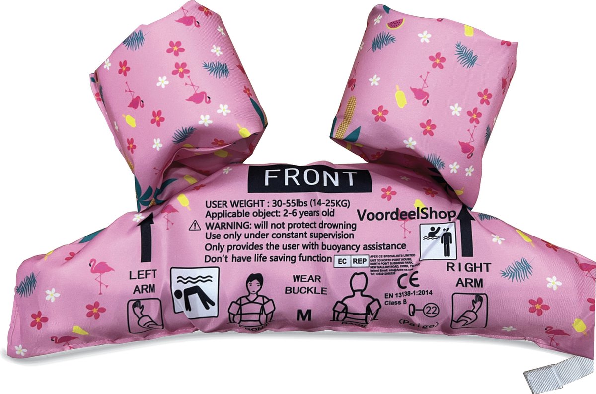 VoordeelShop® Puddle Jumper Zwemvest 2 - 6 Jaar - Incl. Veiligheidssluiting - Flamingo - Zwembandjes Drijfvest & Zwemvleugels - Swimtrainer & Zwemgordel - Zwemvest Kinderen - Peuter - 25 KG — afbeelding 12