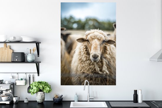 Stickers muraux - un mouton - 80x120 cm - Feuille adhésive