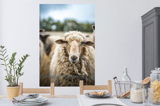 Stickers muraux - un mouton - 80x120 cm - Feuille adhésive