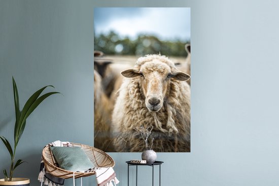 Stickers muraux - un mouton - 80x120 cm - Feuille adhésive
