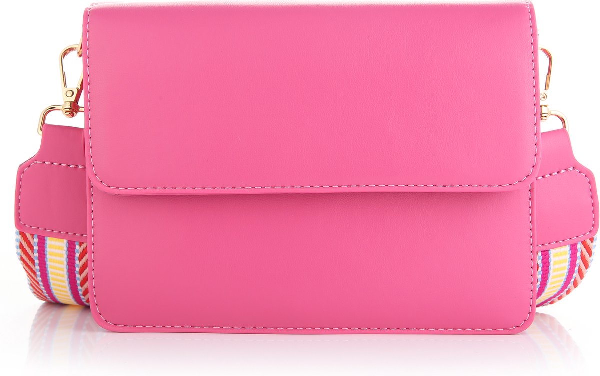 Michelle Bags & Accessories - compact schoudertas - crossbody tas - dames - cadeautip - roze - fuchsia