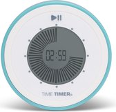 Time Timer Original Twist couleur Lake Day Blue - Compte à rebours visuel - Horloge - Outil de gestion du temps - École, maison, bureau - Alarme en option - Geen de tic-tac fort