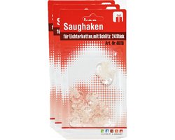 Kleine zuignappen met gleuf - 72x stuks - 2 cm - ophangen
