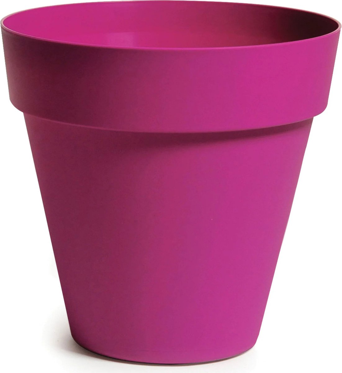Mega Collections Plantenpot/bloempot - kunststof - fuchsia roze - binnen/buiten - D20 x H17 cm