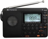 Radio d'urgence - FM/ AM/ SW - Batterie rechargeable - Kit d'urgence Think Ahead - Radio d'urgence sur batterie - Kit d'urgence Radio d'urgence Dab - Antenne 55 cm - Zwart