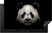 Kookplaataccessoires - Inductie beschermer - 85x52 cm - Inductie Afdekplaat - Anti Slip Mat - Dieren - Panda - Portret - Zwart - Inductiebeschermer - Voor kookplaat - Werkbladbeschermer - Keuken decoratie - Accessoires