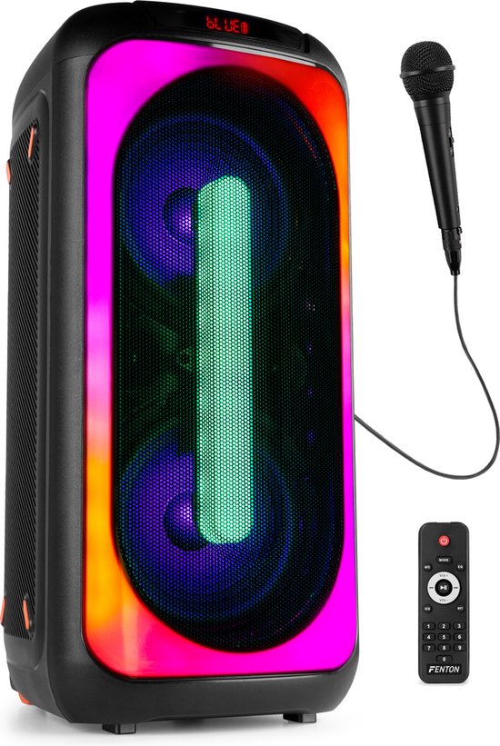 Party speaker Bluetooth - Fenton BoomBox500 - 240 Watt - partybox speaker op accu - karaoke set