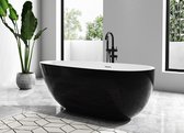 SaniSupreme Robinet de bain Ancona modèle sur pied avec douchette noir mat