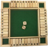 Shut the box - 4 spelers - Rekenspel - Reisspel in titel - Hout