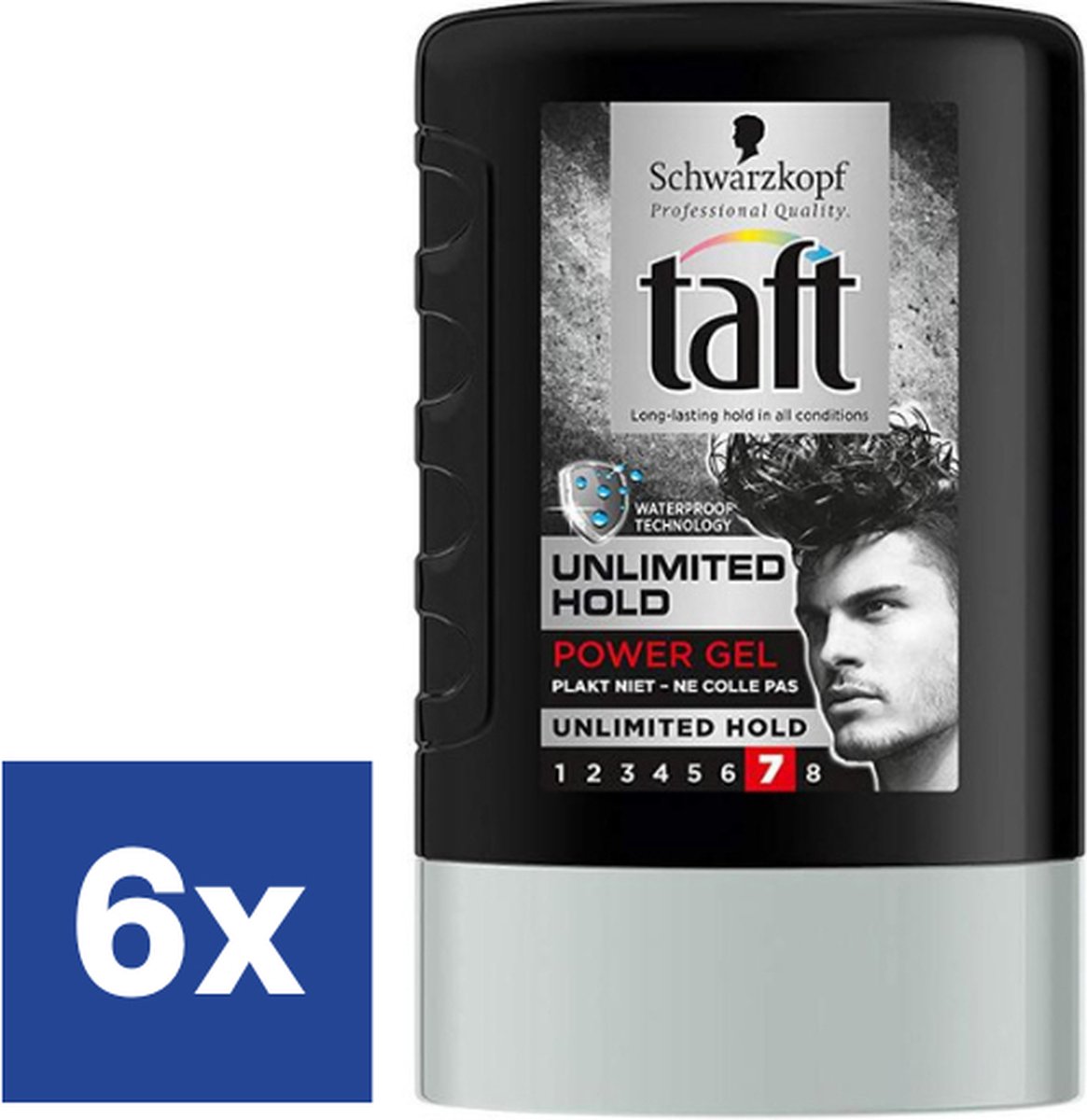Taft Power Unlimited Hold N7 Haargel - 6 x 300 ml