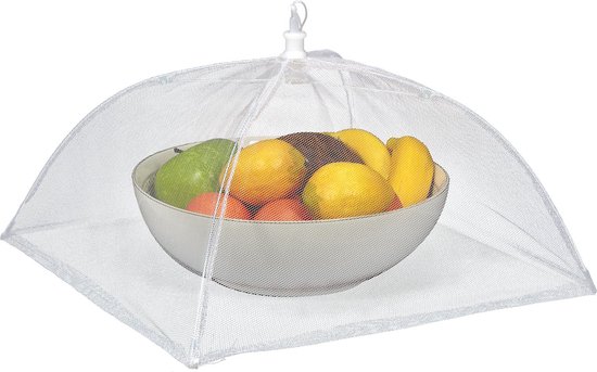 Flexibele vliegenkap - dinner klamboe - Voedselafdekker - Voetselkap 30 cm - Buiten eten - Opvouwbare Insectennet - Voedselbeschermhoes voor buiten - Vliegenkapjes opvouwbaar - Wit van Flex — afbeelding 5