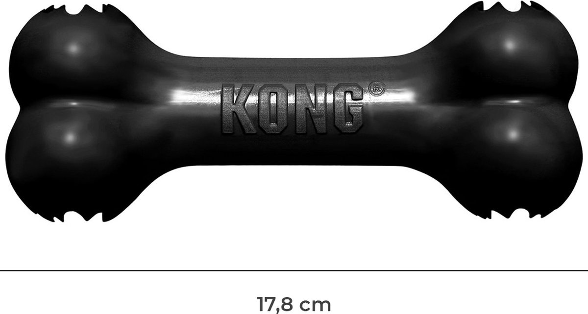 Kong Extreme Goodie Bone - Honden Speelgoed - Zwart - 18 cm - M thumbnail 4